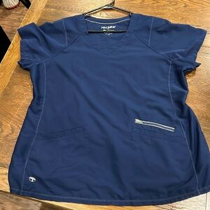 Women's Scrub Top Healing Hands XL 360 Navy